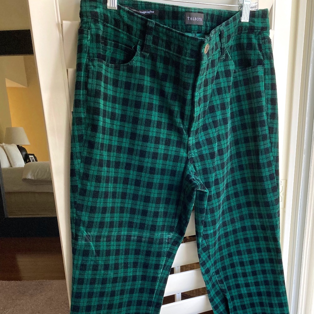 Talbots Petite Velveteen Straight Leg Pants